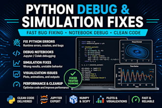 fix python simulation code or debug your jupyter notebook