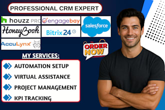 setup salesforce houzz pro bitrix24 engagebay crm acculynx honeybook integration
