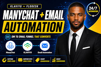 manychat klaviyo flodesk email marketing automation chatbot integration