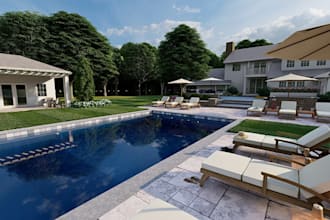 do landscape design rendering, backyard landscape design, pool, patio design