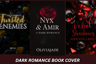 design your dark romance book cover design, ebook cover design