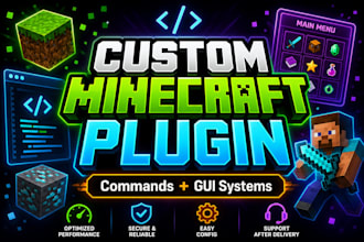 code custom commands and gui mechanics plugin for your server