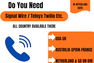 setup signalwire, telnyx, wavix, twilio, plivo, verified account for sip trunk