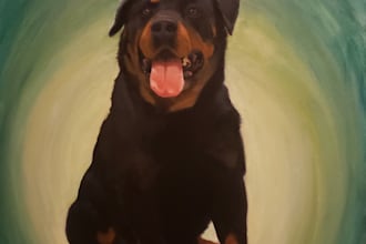 oil painting pet portrait extra large