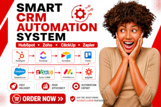 hubspot clickup airtable trello salesforce zoho monday crm zapier integration