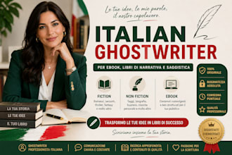 be your italian ghostwritter, ebook ghostwritting for fiction, nonfiction books