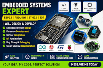 design embedded systems, microcontroller and pcb projects