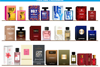 do perfume packaging and label design