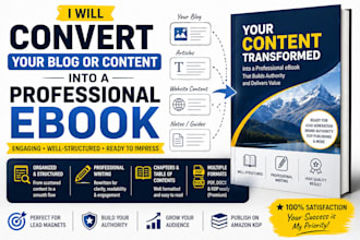 convert your blog or content into a professional ebook
