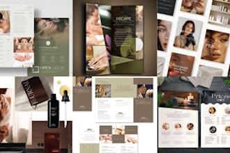 design product catalog lookbook, catalogue magazine for cosmetics beauty med spa