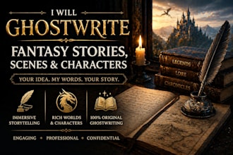 ghostwrite a fantasy story, scene, or character
