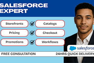 ecommerce storefronts cloud b2b product catalog checkout flows salesforce stores