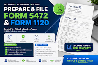 prepare tax forms 5472 and 1120
