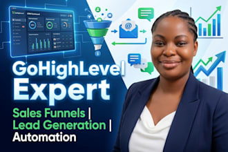 build gohighlevel sales funnel, automation and lead generation system