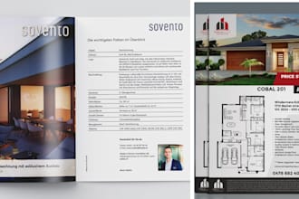 design business brochure real estate sales sheet product catalog postcard flyer