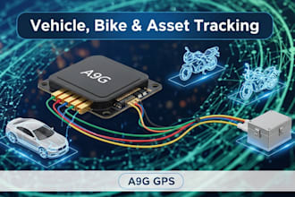design vehicle, bike or asset tracking hardware with a9g gps