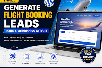 generate flight booking leads using a wordpress website