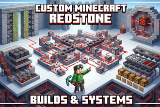 design and build custom minecraft redstone contraptions, from basic to complex