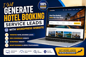 generate hotel booking service leads with wordpress website