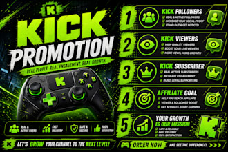 do organic kick promotion kick channel promotion for followers and viewers