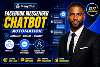 manychat facebook messenger chatbot automation lead generation chatbot