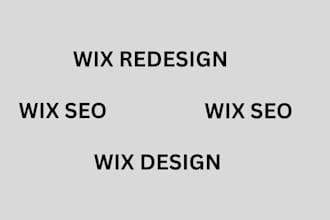 design wix website, redesign wix and do wix SEO