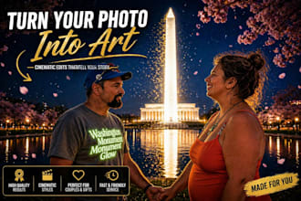 turn your photo into a cinematic or cartoon portrait