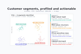 run customer segmentation and cluster analysis on your data
