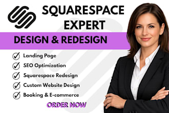 develop squarespace website design or redesign squarespace website