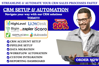 automate ghl crm servicem8 zoho bigin dubsado scoro liondesk zapier integration