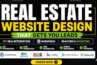 build real estate website with idx mls integration, wordpress website