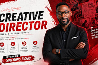 be your creative director for branding,  strategy and visual identity