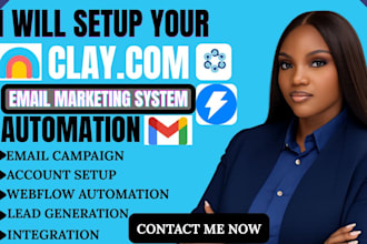 setup lead generation clay com email campaign make com workflows