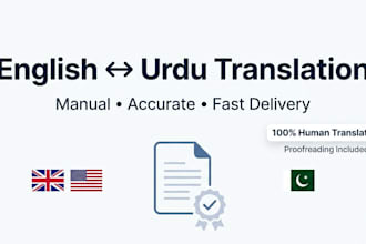 translate english to urdu for websites blogs and content manually