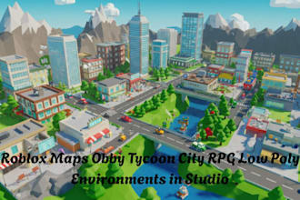 build roblox maps obby tycoon city rpg low poly enivironments in studio