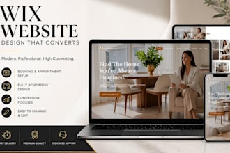 wix booking landing page for wix business website, wix real estate, online store