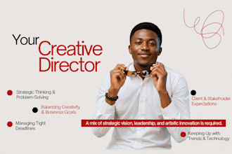 be your creative director for branding, content and campaigns