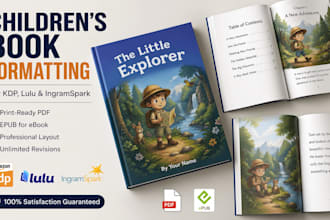 do children books formatting for KDP, ingramspark