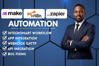 develop ai agents and n8n zapier makecom workflows for automation