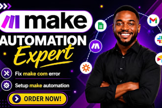set up, fix make com, make com automation, zapier