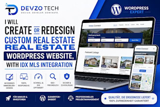 design a custom real estate wordpress website with idx mls integration