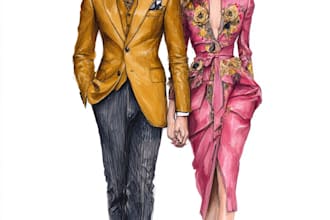 create fashion illustrations and clothing designs