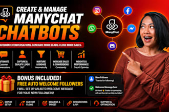 create and manage manychat chatbot
