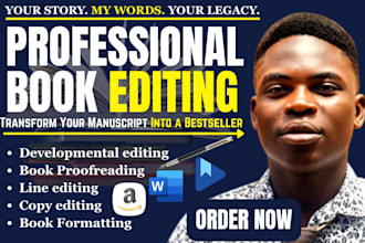 edit, line edit, and proofread your book for clear, error free results