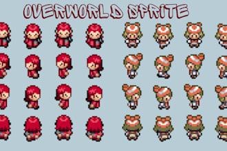 design professional pokémon fakemon pixel art sprites for games