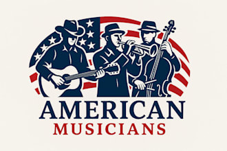 do a unique logo for american musicians, bands, and instrument brands
