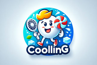do a friendly cooling mascot logo for your brand or business