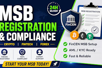 register msb and set up crypto fintech compliance in USA, UK, eu, canada