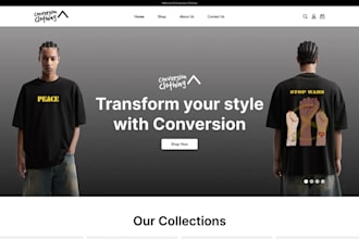 design shopify clothing store fashion store men clothing dropshipping store