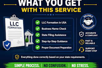 do llc formation in USA and register your business  properly